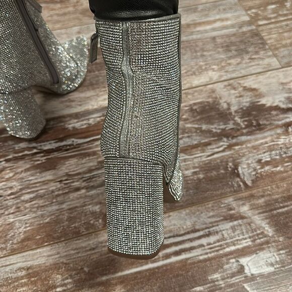 Steve Madden NOTICED-R RHINESTONE HEELED BOOTS Sz 6 Taylor Swift Concert Staple - Picture 8 of 13
